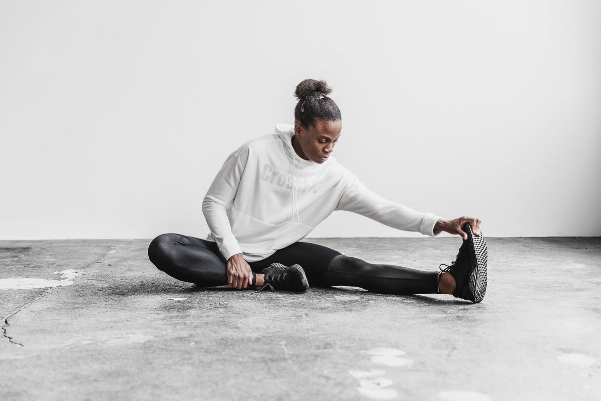 Sweat À Capuche Nobull Crossfit® Femme Blanche | RD0398526