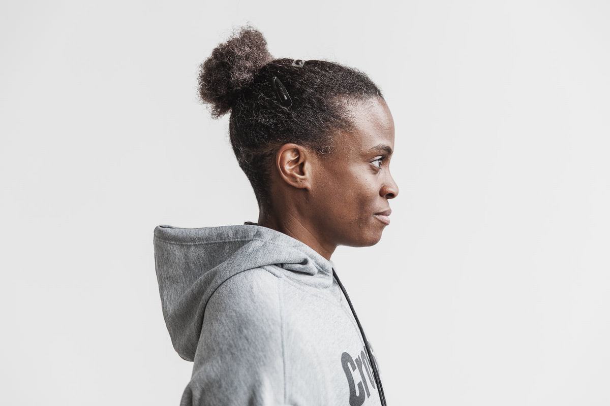 Sweat À Capuche Nobull Crossfit® Femme Grise | KO2869754