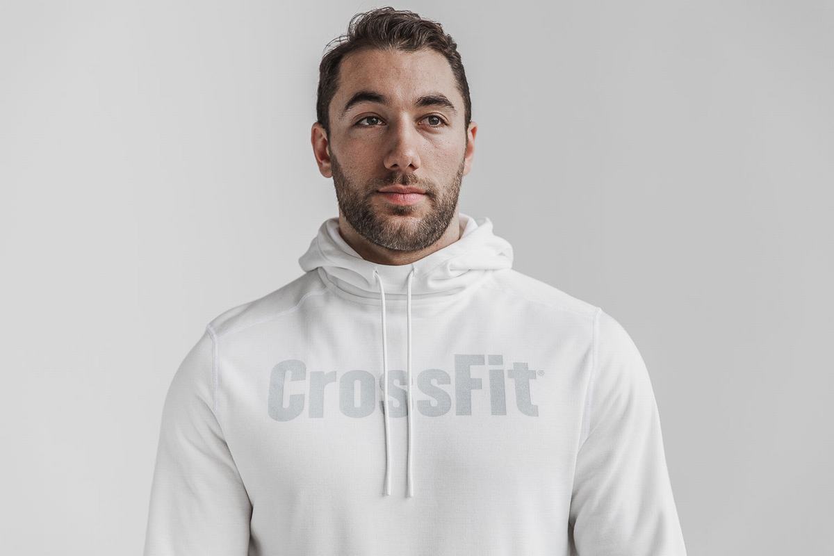Sweat À Capuche Nobull Crossfit® Homme Blanche | PC1543682