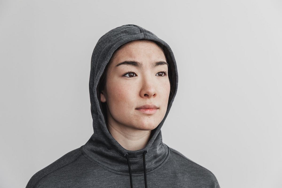 Sweat À Capuche Nobull Femme Grise Foncé | HC5741906