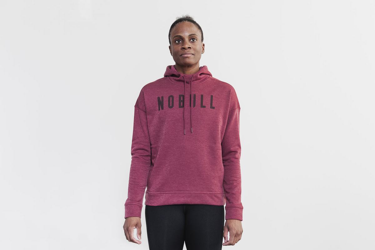 Sweat À Capuche Nobull Femme Rouge Foncé | ZI2308674