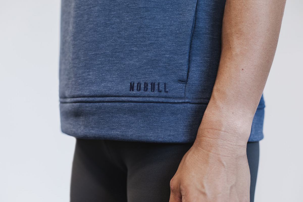 Sweat À Capuche Nobull Microplush Sans Manches Femme Grise Foncé | HK1752463