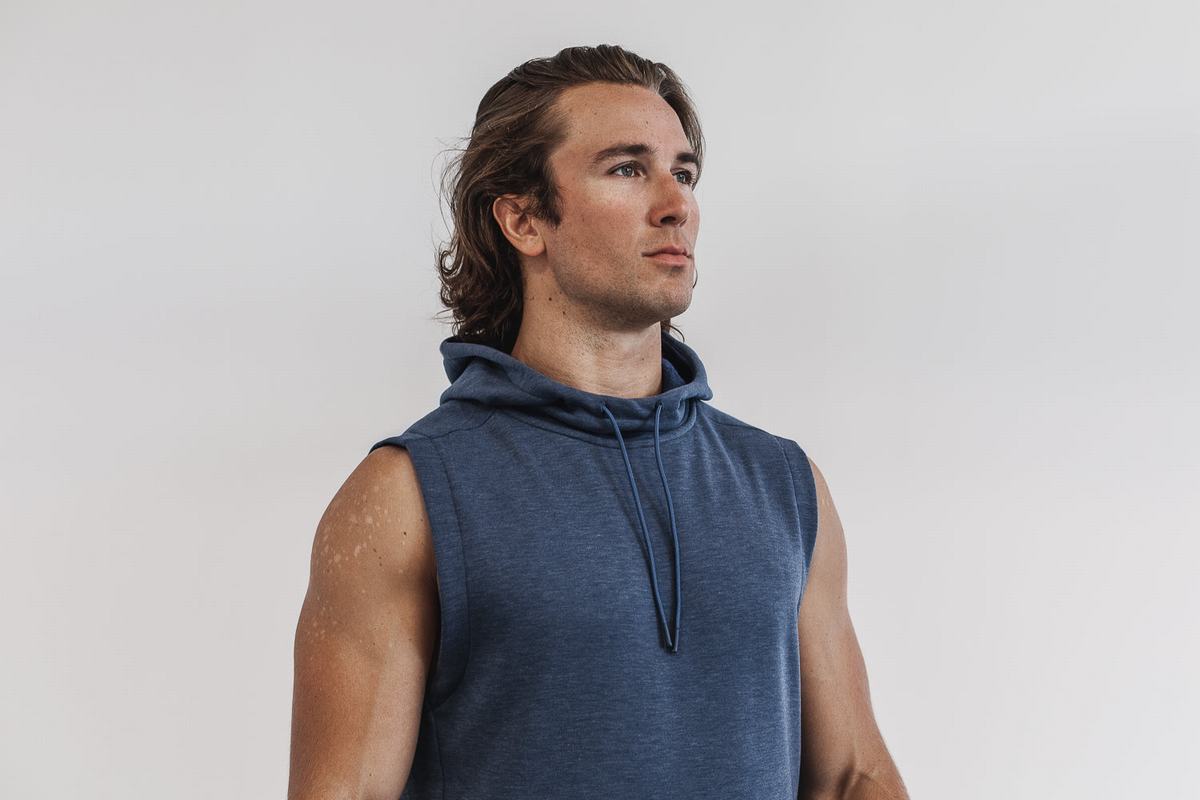 Sweat À Capuche Nobull Microplush Sans Manches Homme Grise Foncé | LH7634921