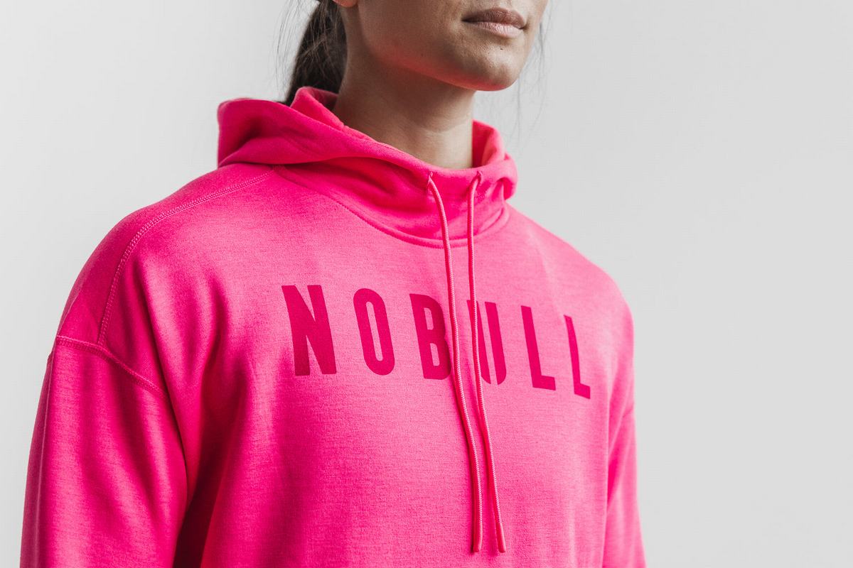 Sweat À Capuche Nobull Neon Femme Rose | LN7018425