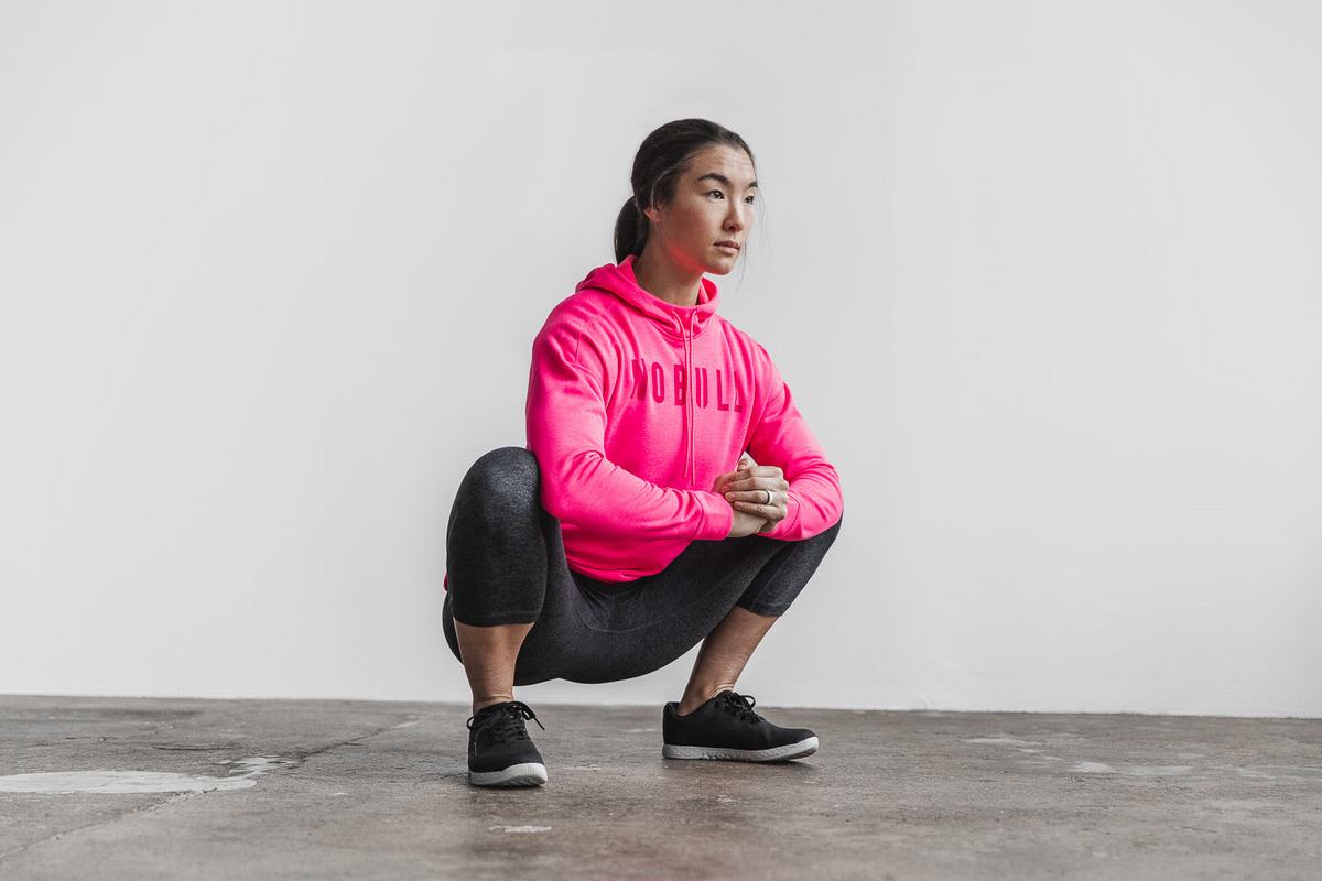 Sweat À Capuche Nobull Neon Femme Rose | LN7018425