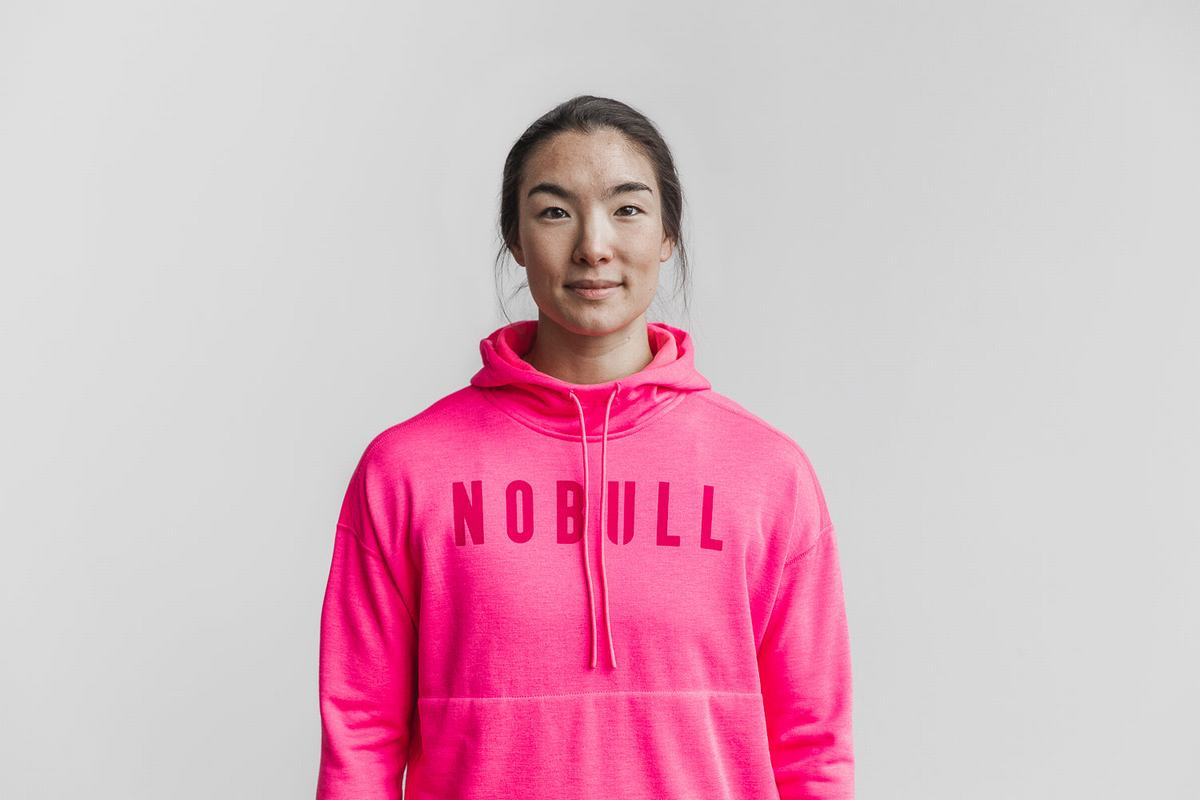 Sweat À Capuche Nobull Neon Femme Rose | LN7018425