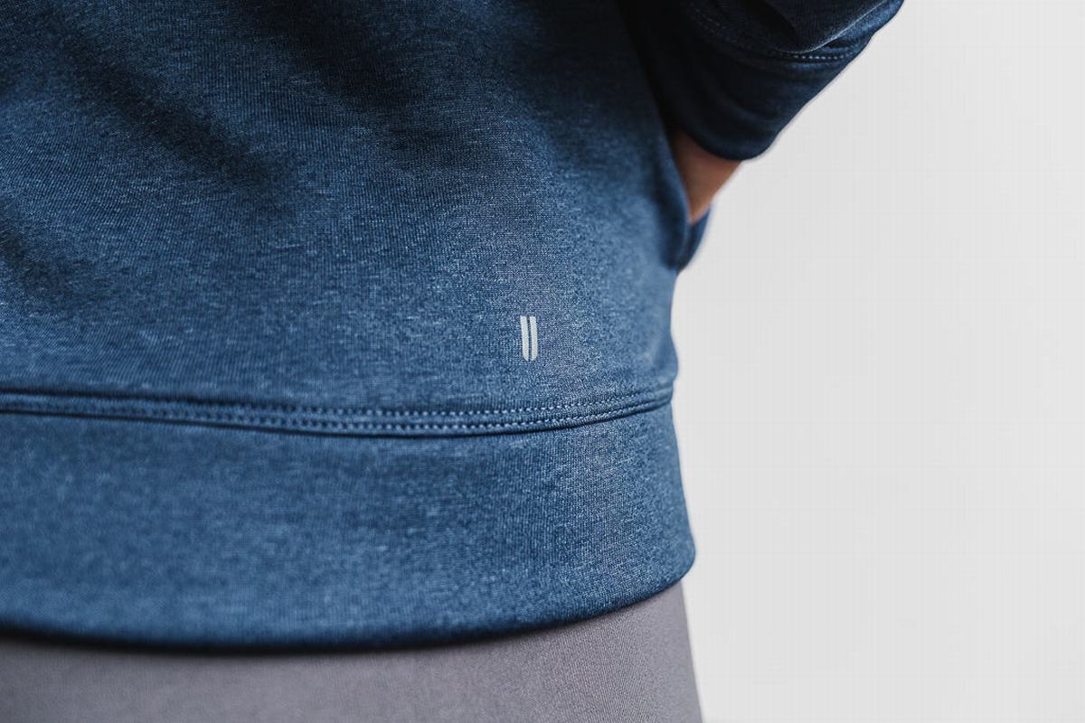 Sweat À Capuche Nobull Performance Femme Grise Bleu | BQ7138906