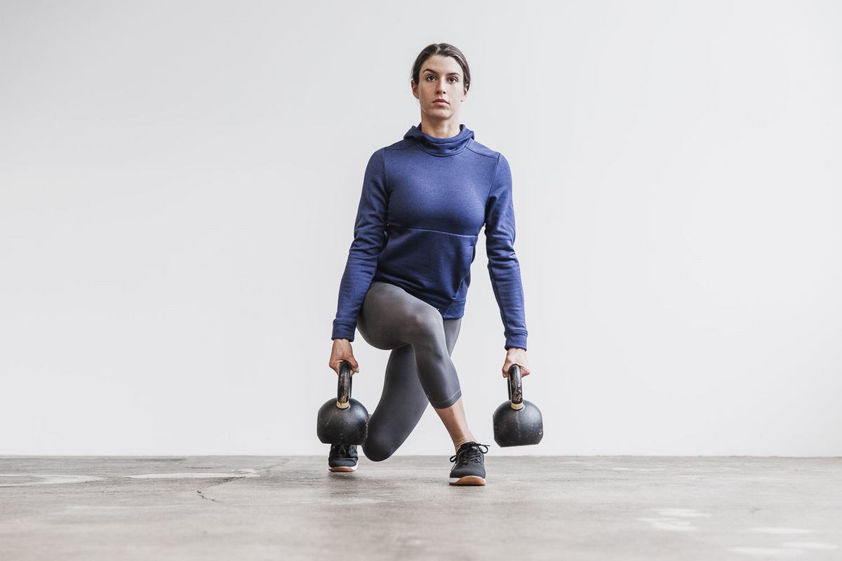 Sweat À Capuche Nobull Performance Femme Bleu Marine | JU1702653