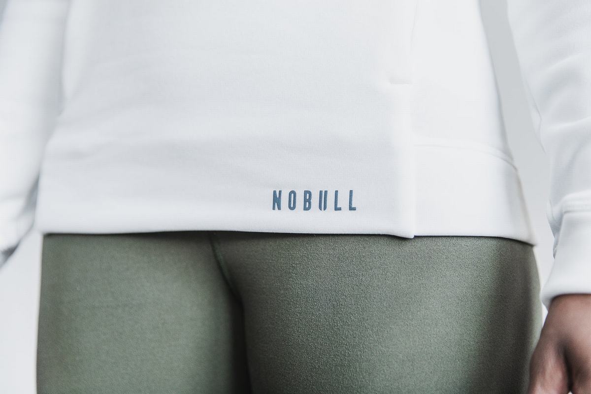 Sweat À Capuche Nobull Performance Femme Blanche | LP2614507