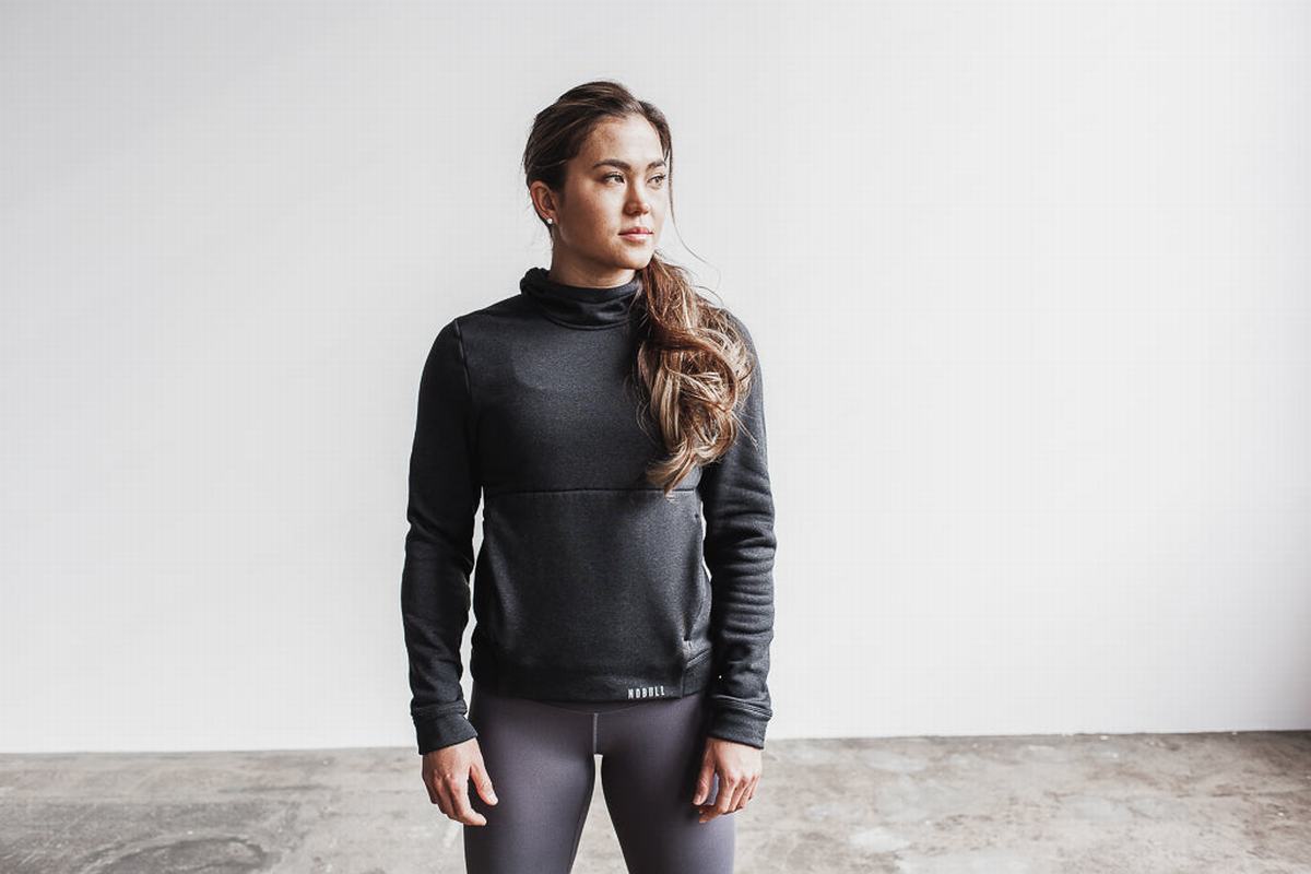 Sweat À Capuche Nobull Performance Femme Grise Foncé | VR5360192