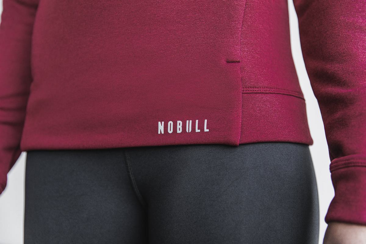 Sweat À Capuche Nobull Performance Femme Rouge Foncé | VU8914672