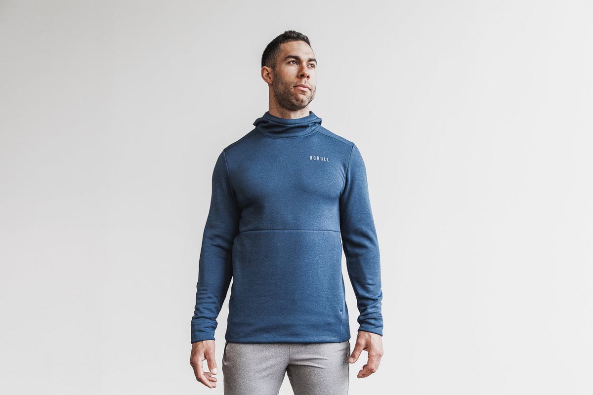 Sweat À Capuche Nobull Performance Homme Grise Bleu | HF3170428