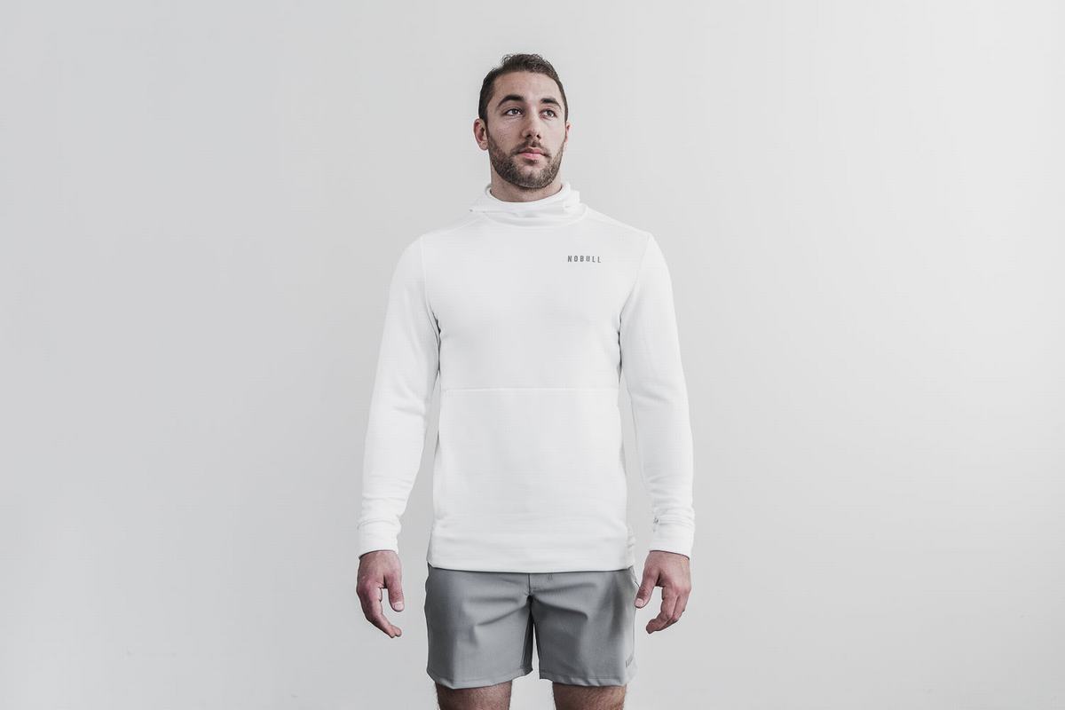 Sweat À Capuche Nobull Performance Homme Blanche | LV5903427