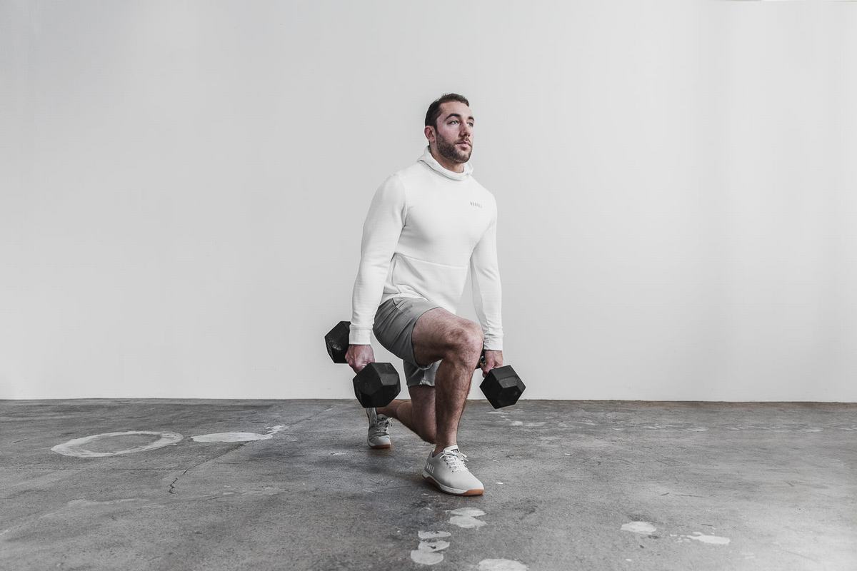 Sweat À Capuche Nobull Performance Homme Blanche | LV5903427