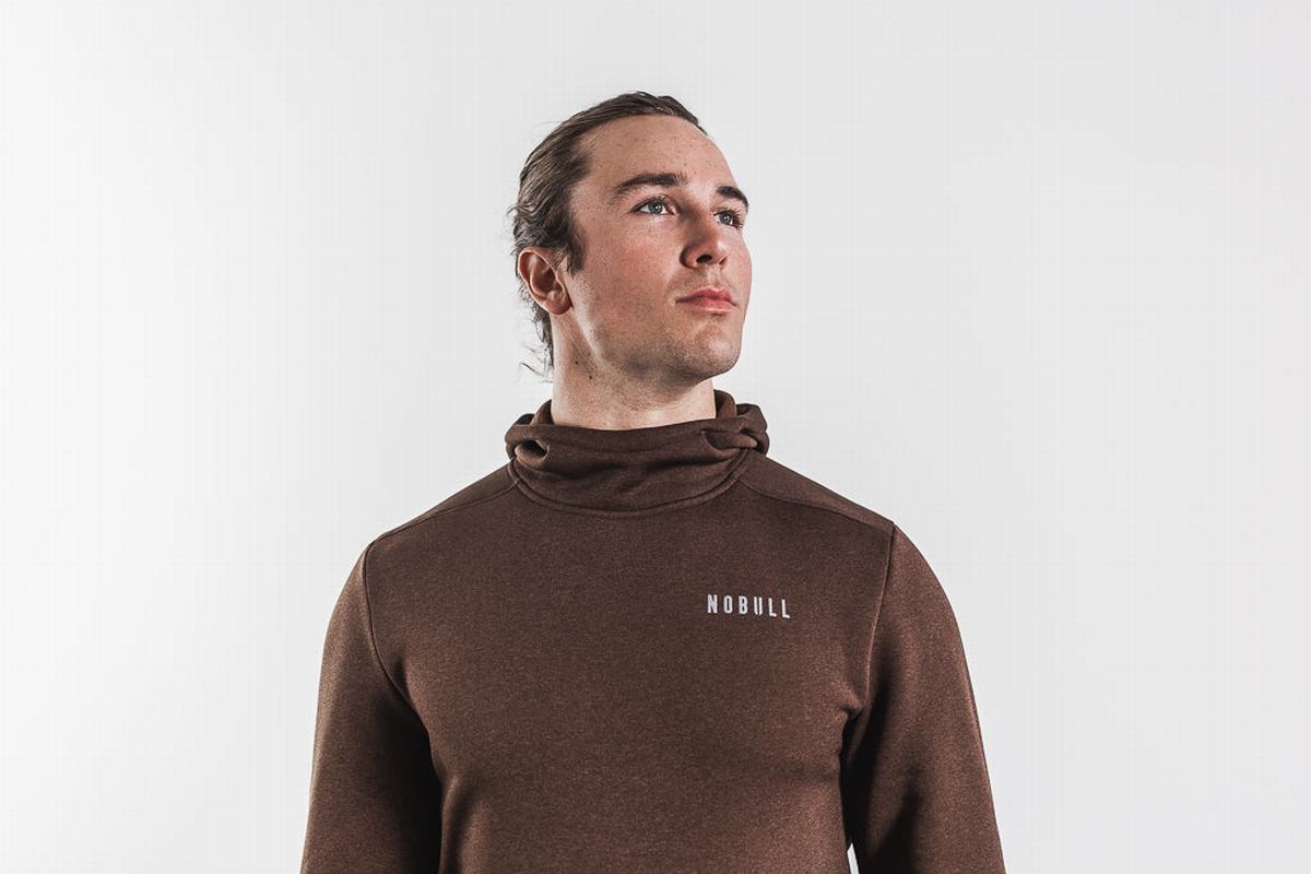 Sweat À Capuche Nobull Performance Homme Cafe | ML3045961