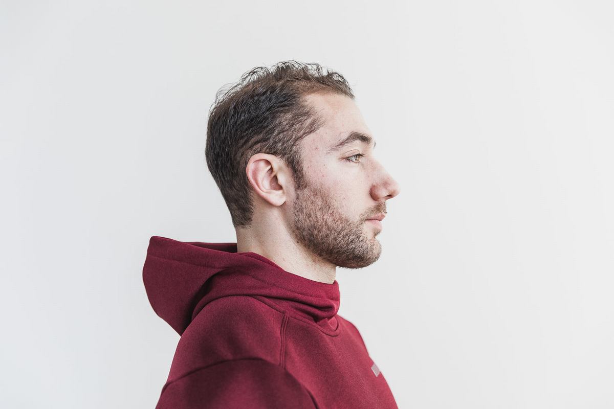 Sweat À Capuche Nobull Performance Homme Rouge Foncé | QB2041683