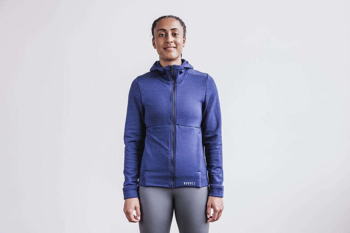 Sweat À Capuche Nobull Performance Zip-up Femme Bleu Marine | BP7496012