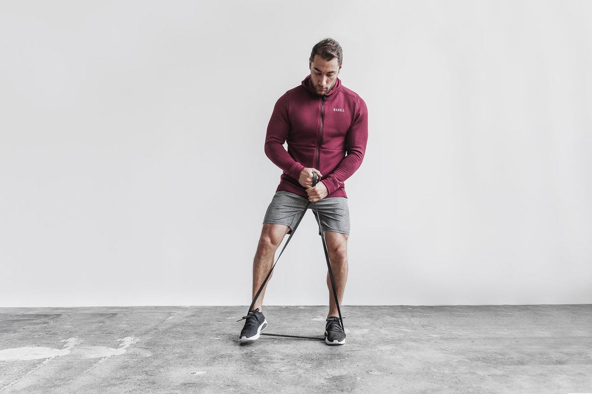 Sweat À Capuche Nobull Performance Zip-up Homme Rouge Foncé | HJ8319572