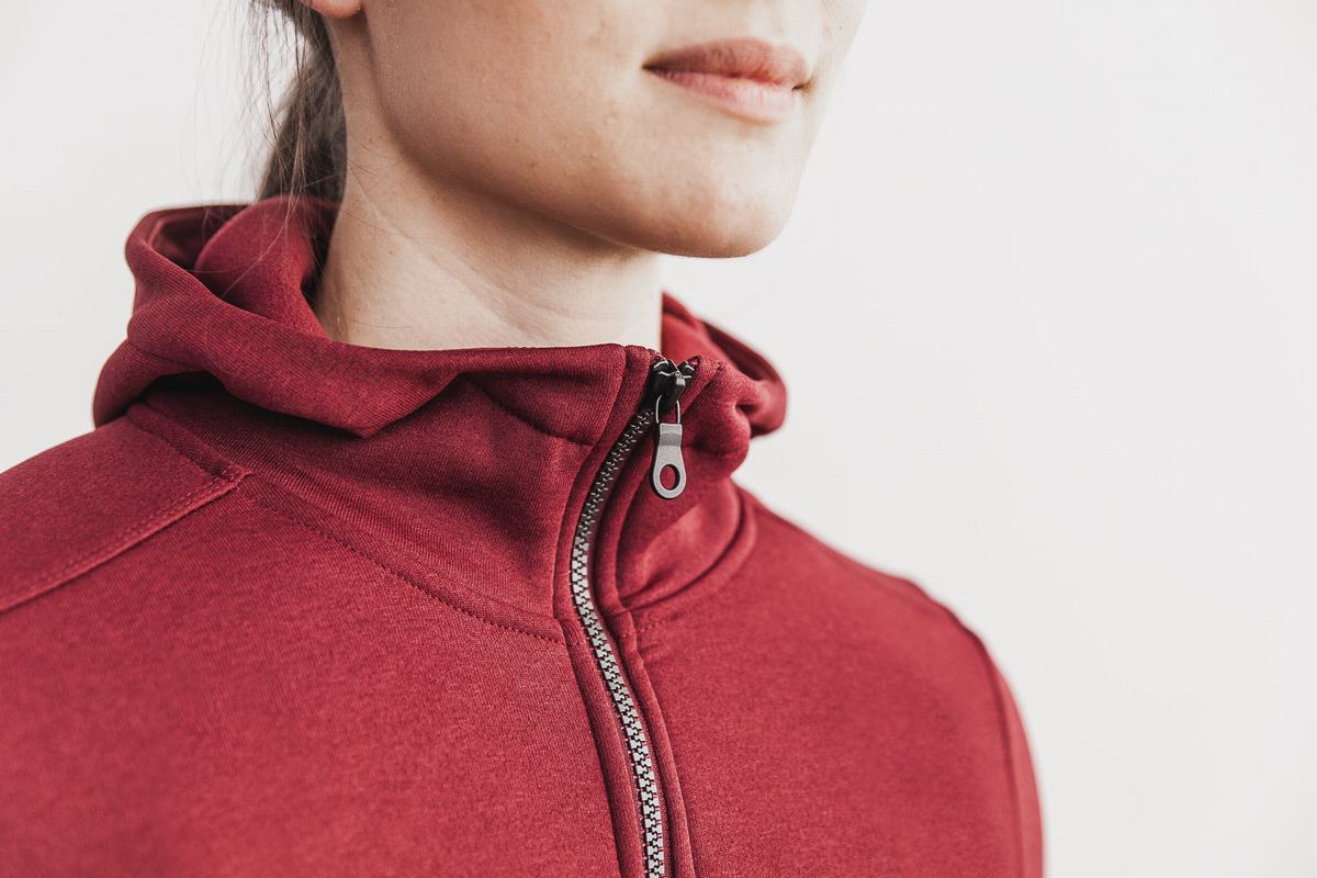 Sweat À Capuche Nobull Performance Zip-up Femme Grise Bleu | IK3268047
