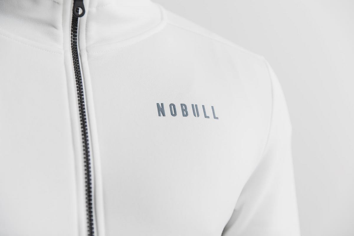 Sweat À Capuche Nobull Performance Zip-up Homme Blanche | KY3841520