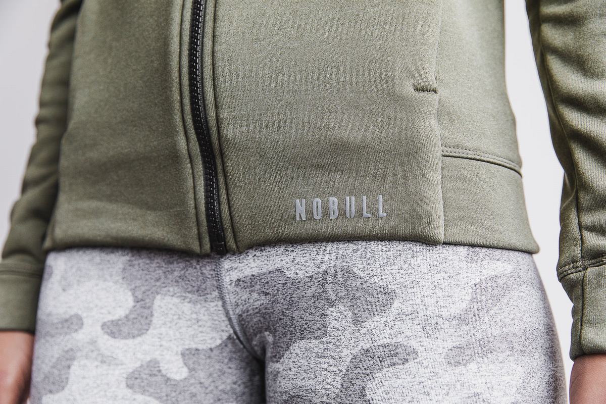 Sweat À Capuche Nobull Performance Zip-up Femme Vert | MJ7142865