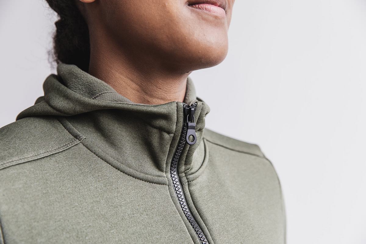 Sweat À Capuche Nobull Performance Zip-up Femme Vert | MJ7142865