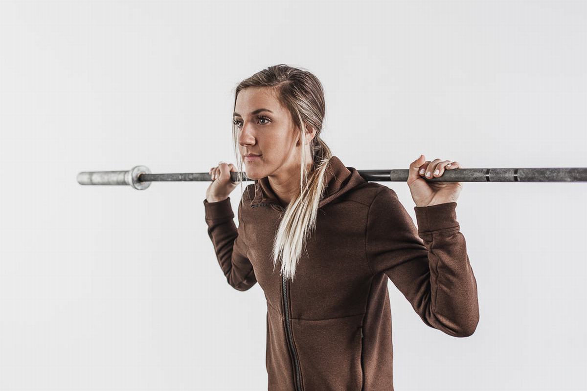 Sweat À Capuche Nobull Performance Zip-up Femme Grise Foncé | OG5094178