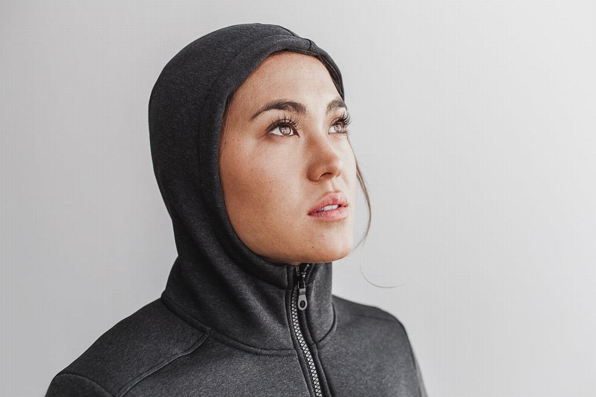 Sweat À Capuche Nobull Performance Zip-up Femme Rouge Foncé | TQ5684790