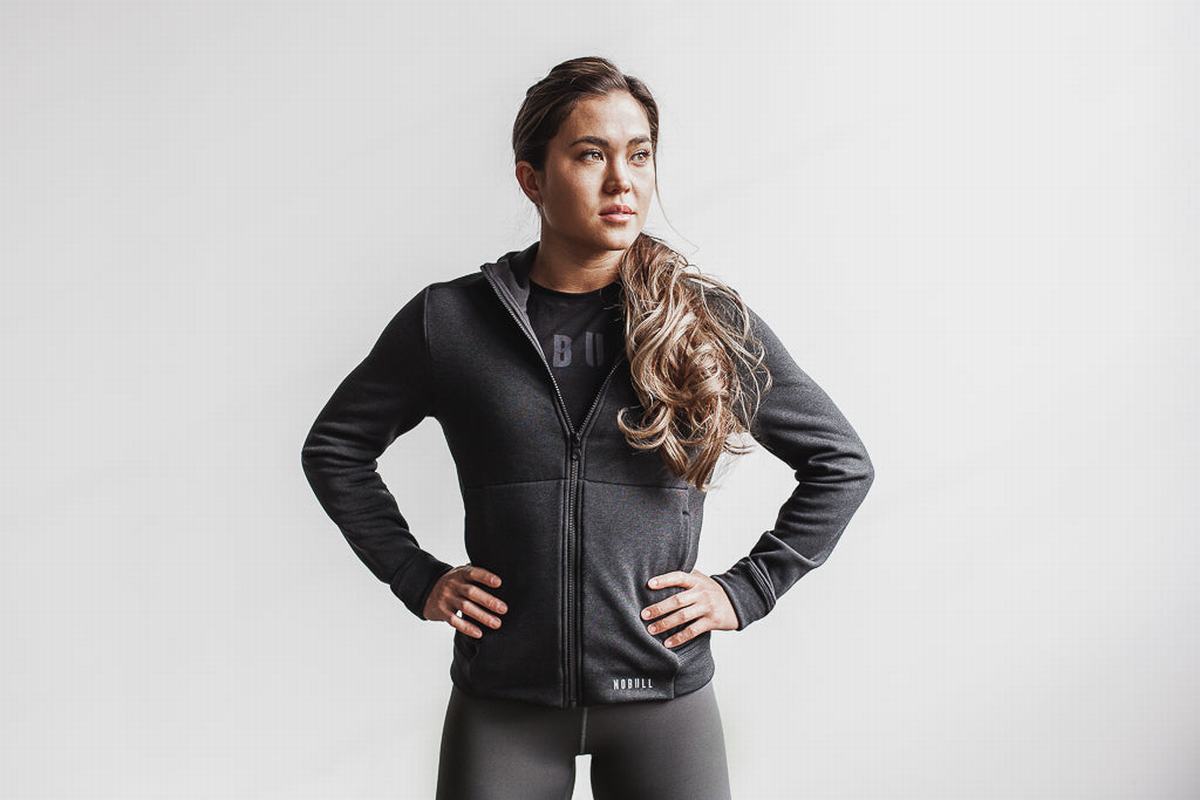 Sweat À Capuche Nobull Performance Zip-up Femme Rouge Foncé | TQ5684790