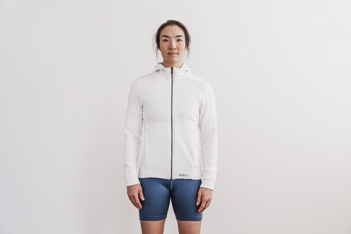 Sweat À Capuche Nobull Performance Zip-up Femme Cafe | WO4092765