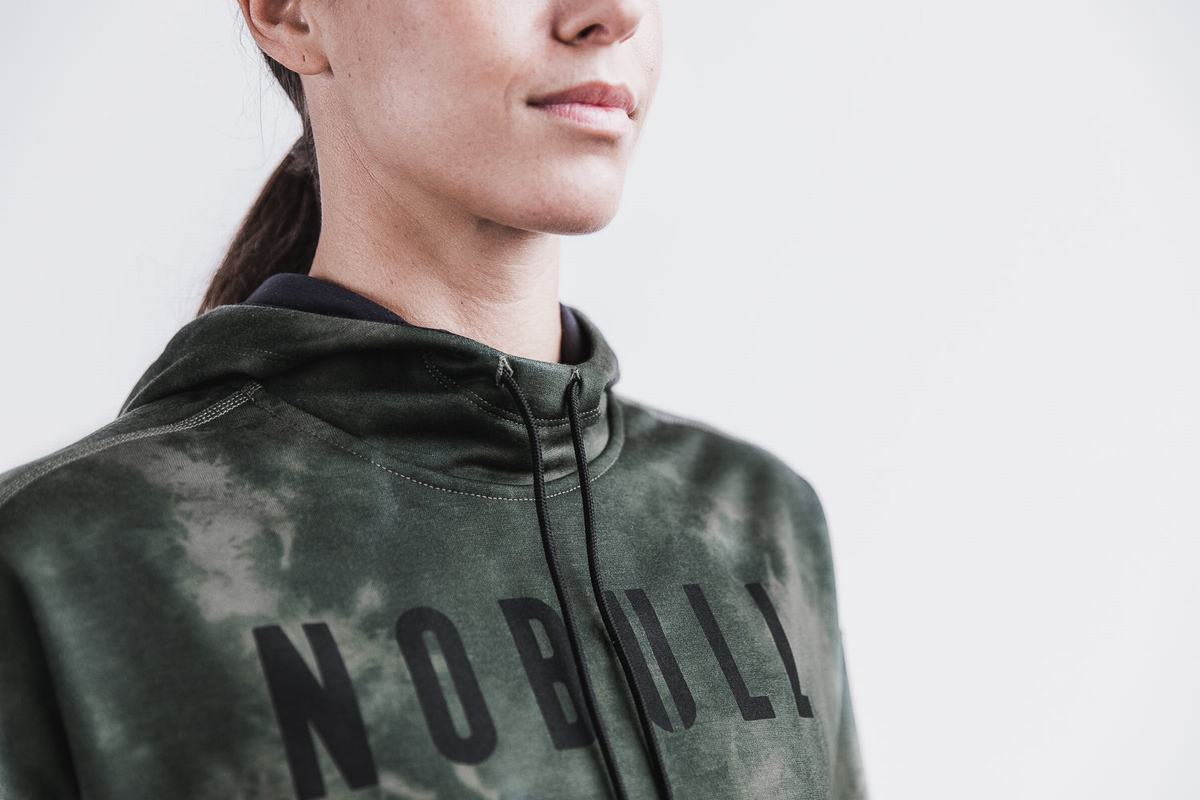 Sweat À Capuche Nobull Tie-Dye Femme Vert | KU5480123