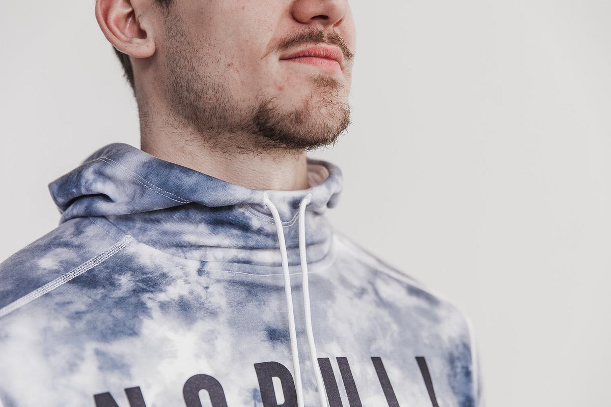 Sweat À Capuche Nobull Tie-Dye Homme Blanche | QK1584926