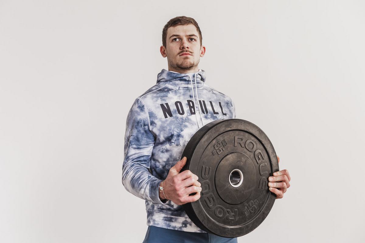 Sweat À Capuche Nobull Tie-Dye Homme Blanche | QK1584926