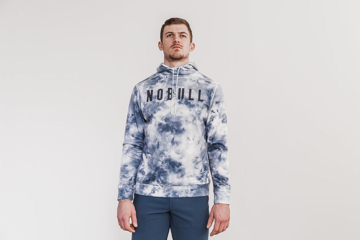 Sweat À Capuche Nobull Tie-Dye Homme Blanche | QK1584926