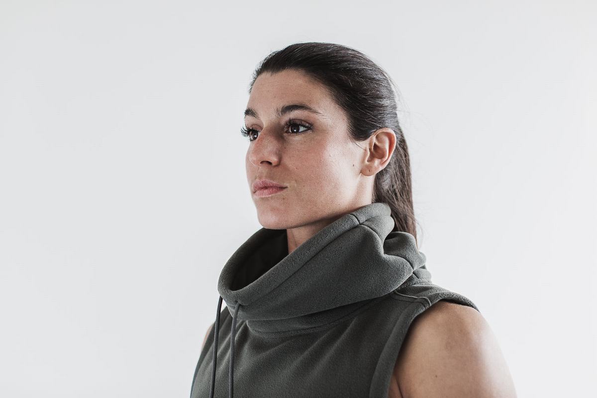 Sweatshirt Nobull Arctic Sans Manches Cowl Femme Grise Foncé | AT5713429