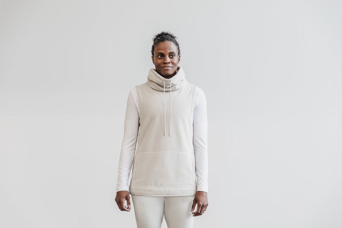 Sweatshirt Nobull Arctic Sans Manches Cowl Femme Beige | XQ4589260