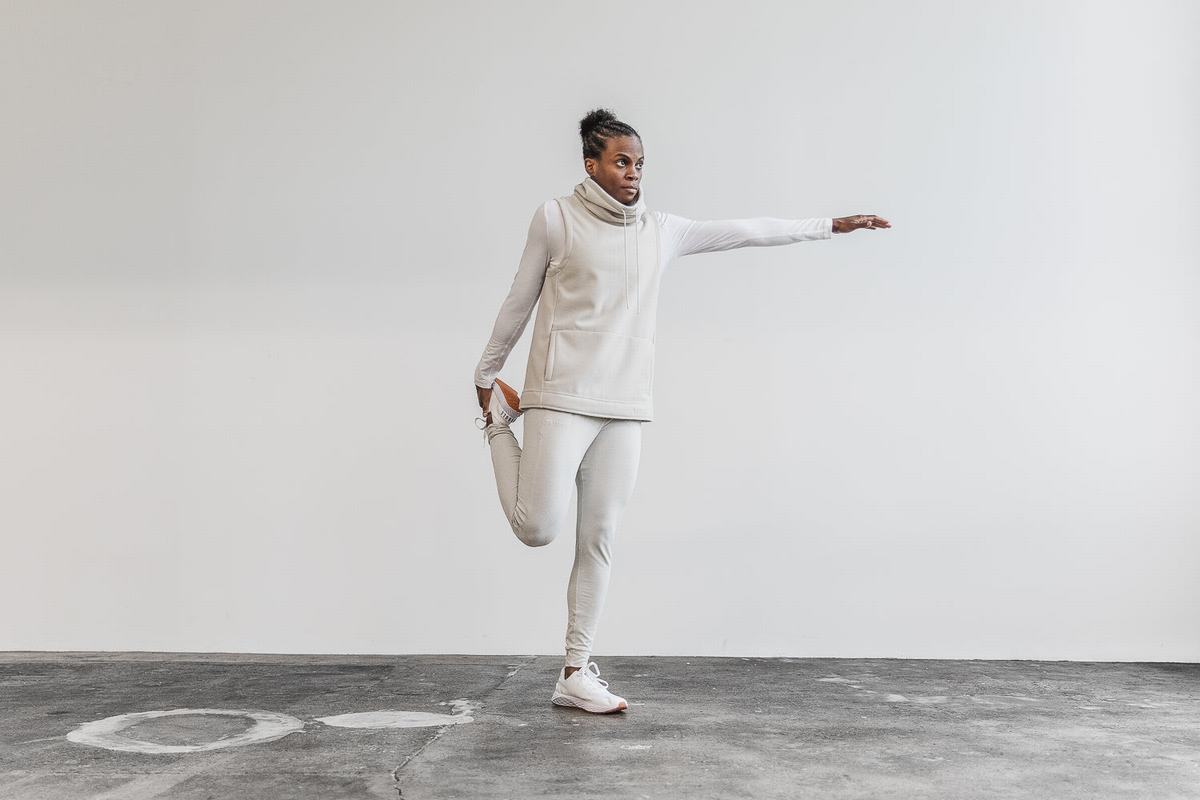 Sweatshirt Nobull Arctic Sans Manches Cowl Femme Beige | XQ4589260