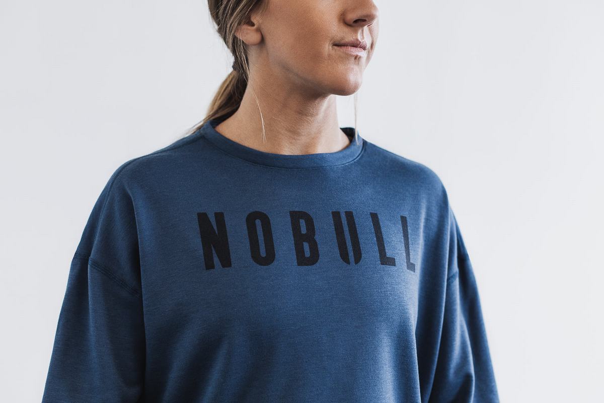 Sweatshirt Nobull Crew Femme Bleu Marine | WM4091783