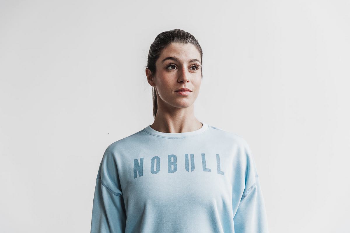 Sweatshirt Nobull Crew Femme Bleu | OA8491503