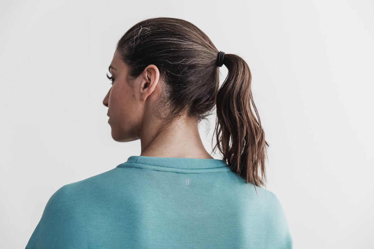 Sweatshirt Nobull Crew Femme Bleu | QI5683491