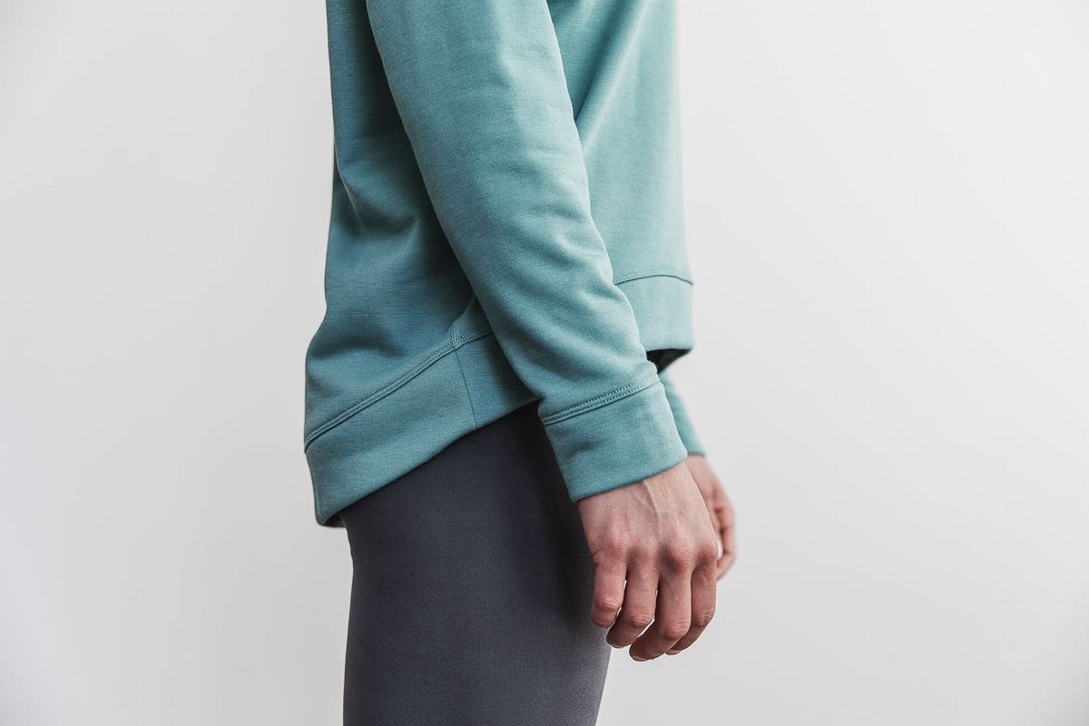 Sweatshirt Nobull Crew Femme Bleu | QI5683491