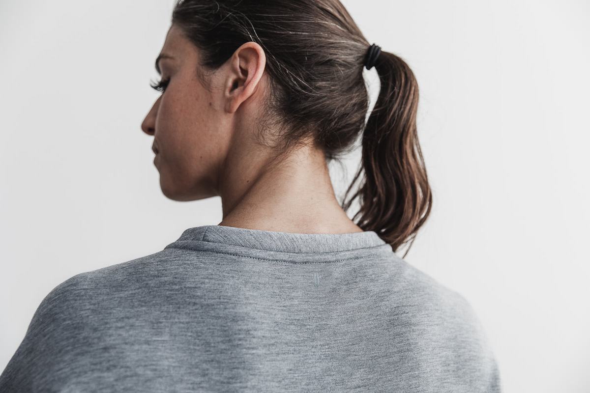 Sweatshirt Nobull Crew Femme Grise | RQ9471602