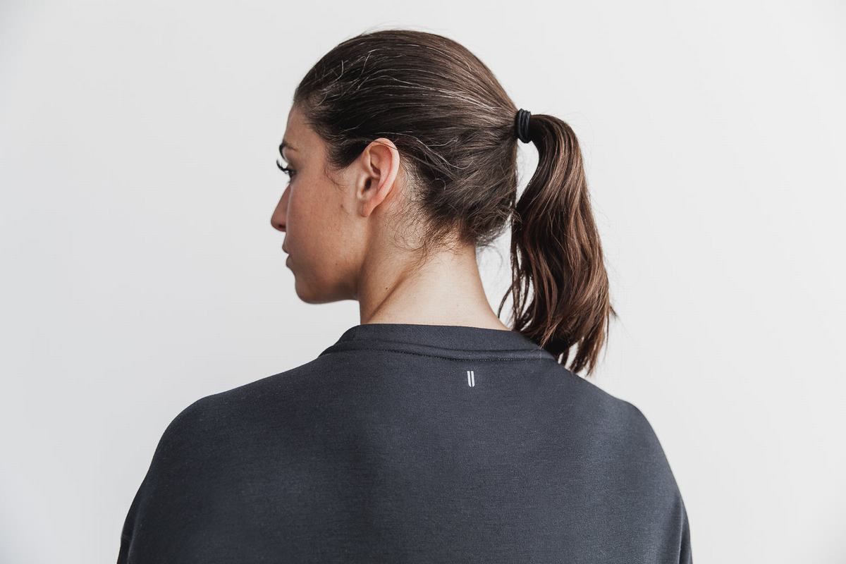 Sweatshirt Nobull Crew Femme Noir | DR8291657