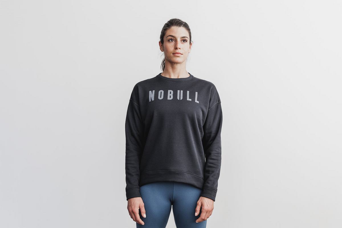 Sweatshirt Nobull Crew Femme Noir | DR8291657