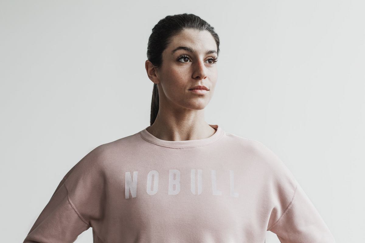 Sweatshirt Nobull Crew Femme Rose | GI4159672