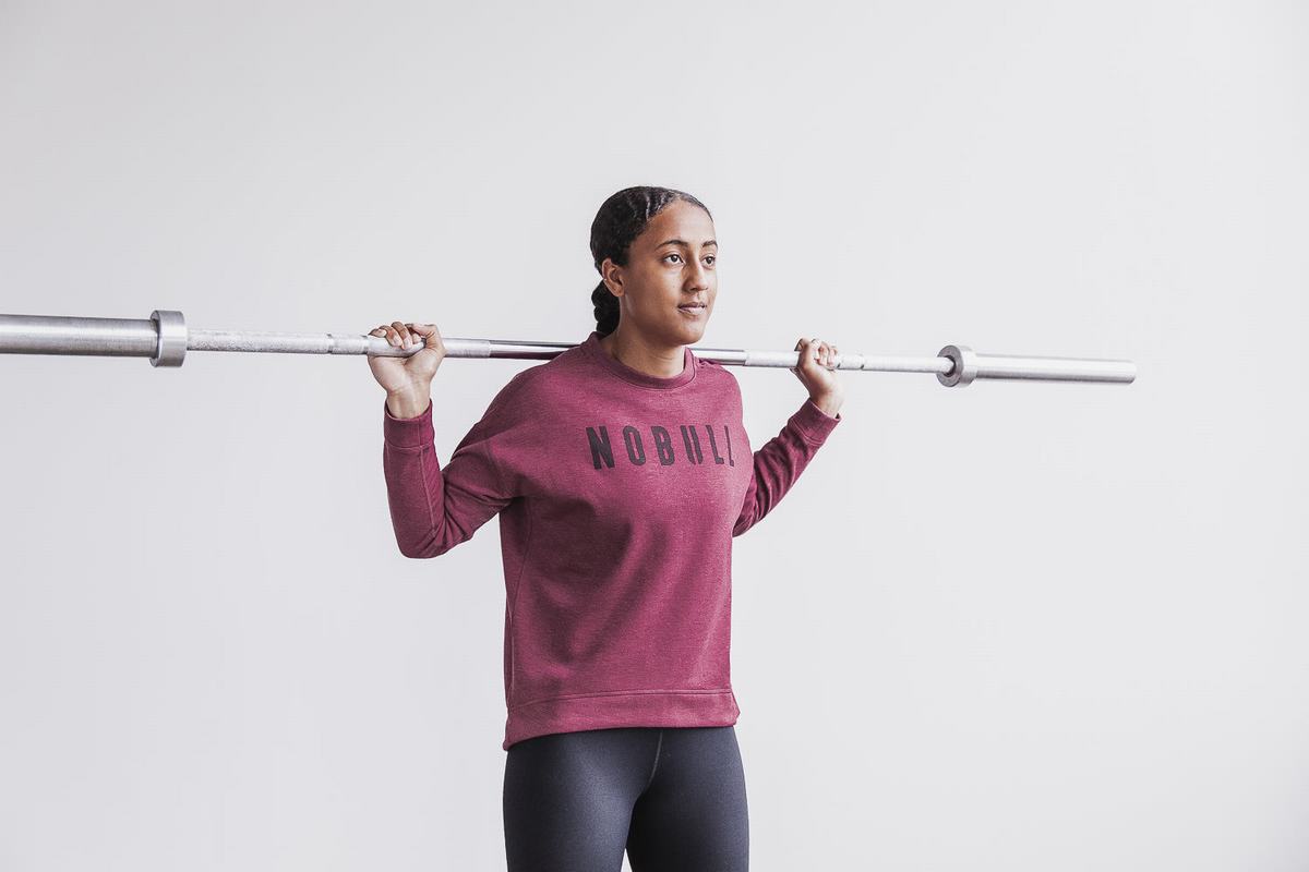 Sweatshirt Nobull Crew Femme Rouge Foncé | UK2316974