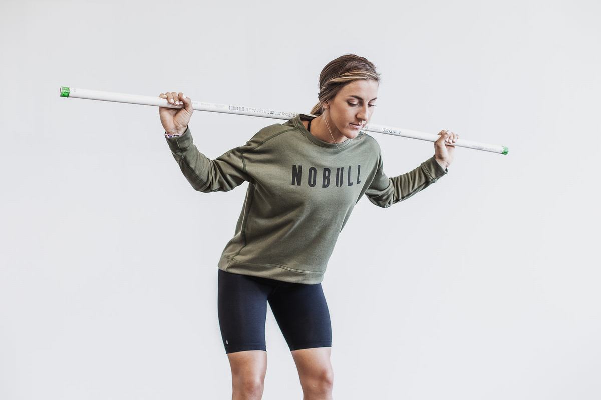 Sweatshirt Nobull Crew Femme Vert | VU8274063