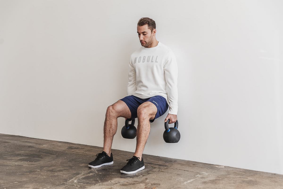 Sweatshirt Nobull Crew Homme Blanche | GO4826519