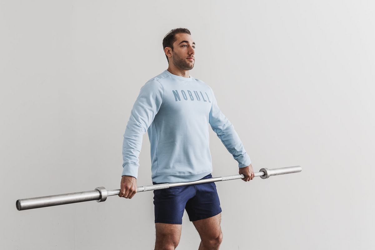 Sweatshirt Nobull Crew Homme Bleu | BU9532184