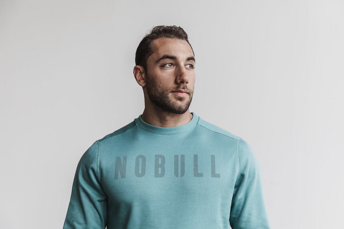 Sweatshirt Nobull Crew Homme Bleu | TM6082175